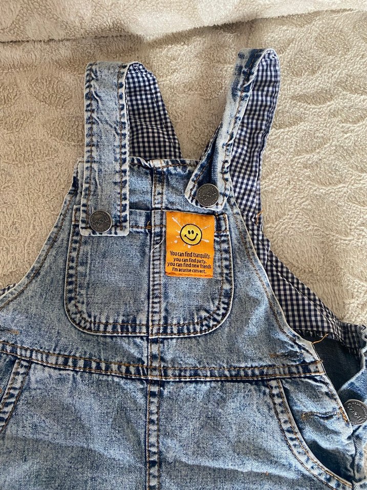 Erkek çocuk Denim Askılı Tulum - Görsel 3