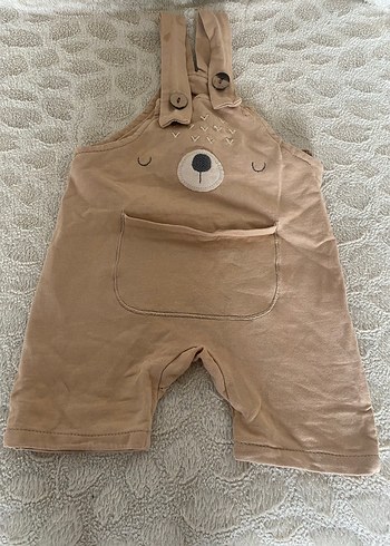 Kahverengi Nakışlı Bebek Önlüğü - Görsel 2