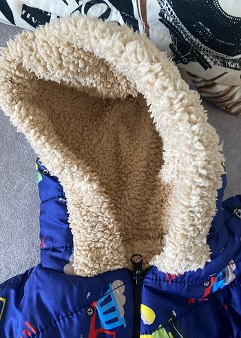 Erkek çocuk dijital baskılı iş makinası desenli mont - Görsel 7