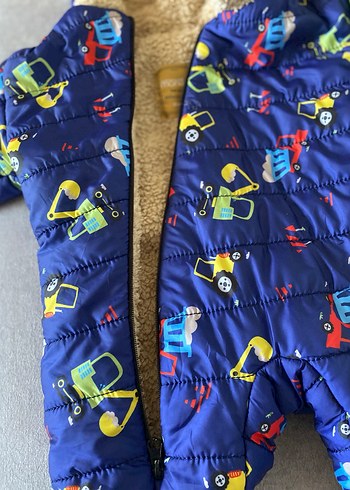 Erkek çocuk dijital baskılı iş makinası desenli mont - Görsel 4