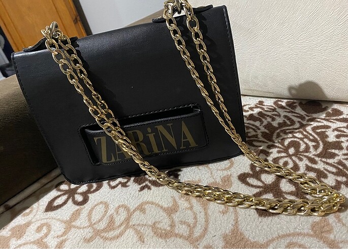 Zincirli deri bayan çantası - Görsel 2