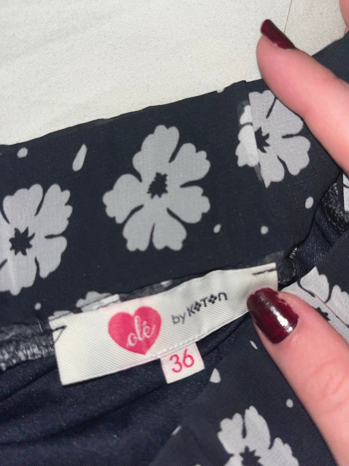 Siyah Tie-Dye Piliseli Midi Etek - Görsel 2