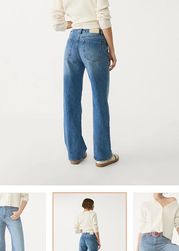 Düz Kesim Mavi Kadın Kot Pantolon - Görsel 2