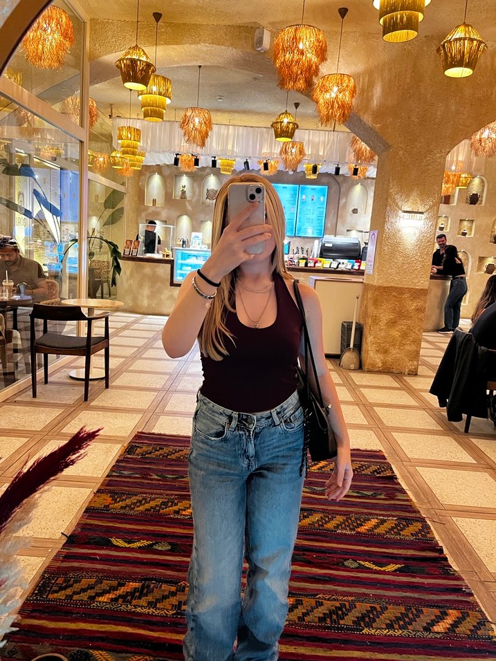 Düz Kesim Mavi Kadın Kot Pantolon - Görsel 3