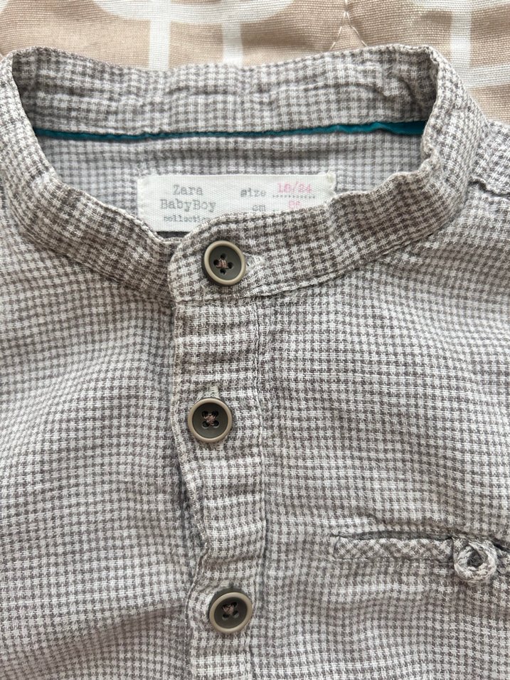 Gri Uzun Kollu Denim Bebek Takımı - Görsel 5