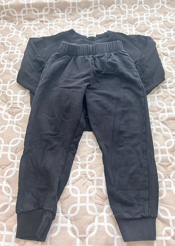 Siyah Erkek Çocuk Oversize Eşofman Takımı - Görsel 2