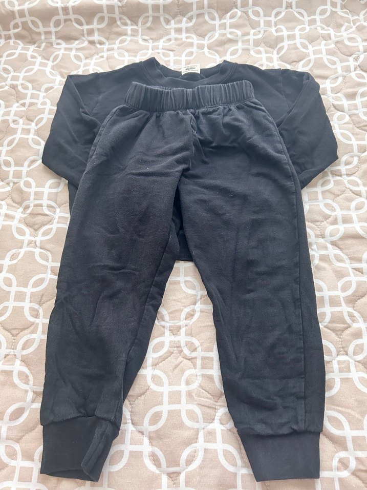 Siyah Erkek Çocuk Oversize Eşofman Takımı - Görsel 2