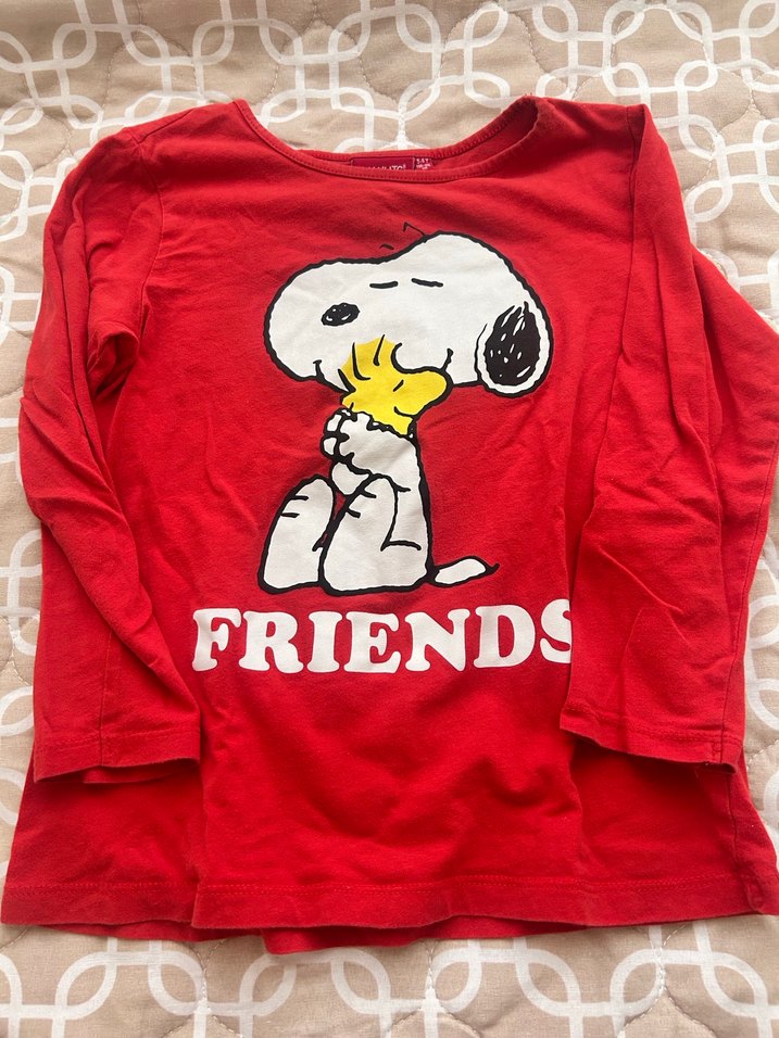 Kız Çocuk Uzun Kollu Snoopy Pijama Takımı - Görsel 3