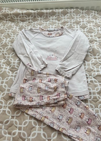 Kız Çocuk Uzun Kollu Pamuklu Pijama Takımı