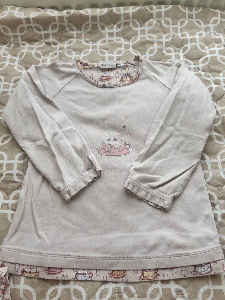 Kız Çocuk Uzun Kollu Pamuklu Pijama Takımı - Görsel 3