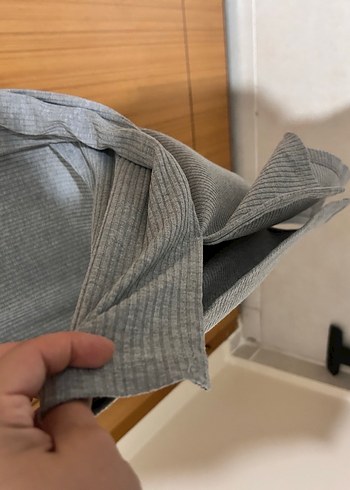 Gri Uzun Kollu Salaş Kadın Elbise - Görsel 2