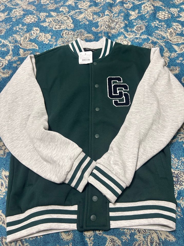 Gri Nakışlı Spor Erkek Kolej Ceketi - Görsel 4