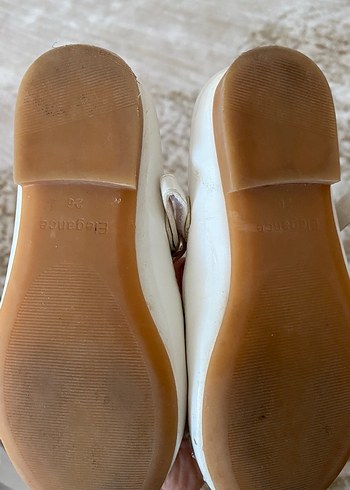 Beyaz Fiyonklu Kız Çocuk Babet - Görsel 2