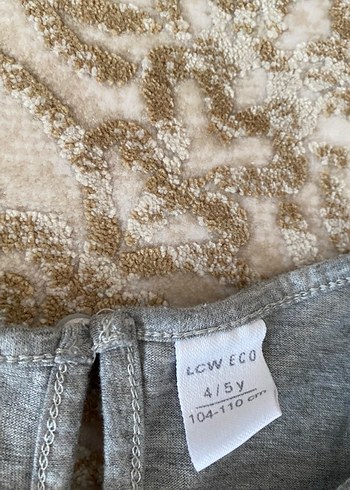 Kız Çocuk Gri Payetli Baskılı Tişört - Görsel 2