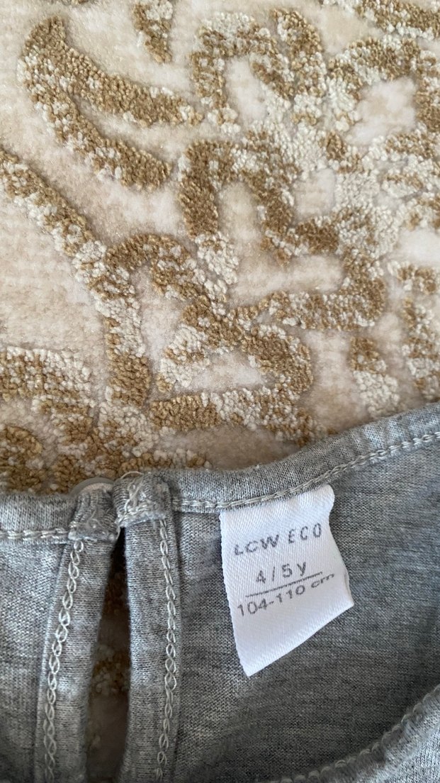 Kız Çocuk Gri Payetli Baskılı Tişört - Görsel 2