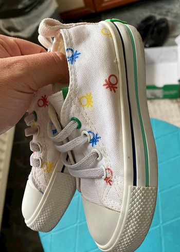 Kız Çocuk Beyaz Renkli Bağcıklı Spor Ayakkabı - Görsel 2