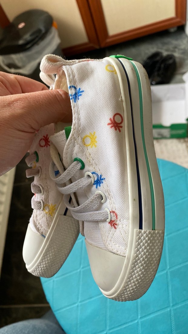 Kız Çocuk Beyaz Renkli Bağcıklı Spor Ayakkabı - Görsel 2