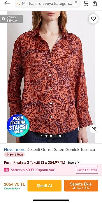 Diğer Desenli gömlek