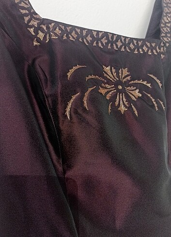 38 Beden bordo Renk Uzun elbise