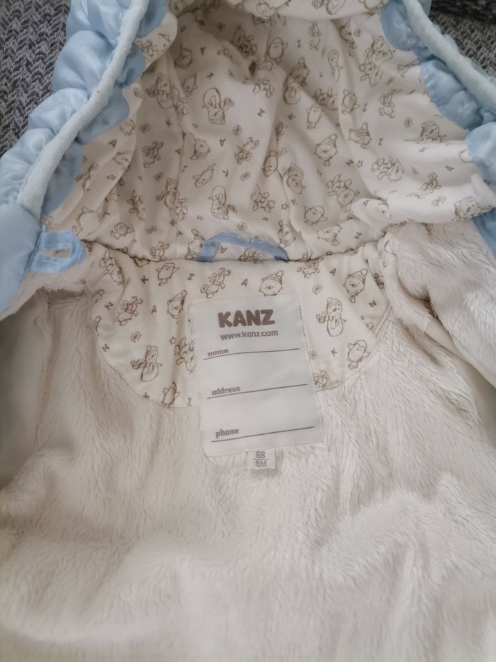 Açık Mavi Kürklü Bebek Erkek Kayak Tulumu - Görsel 3