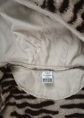 Kahverengi Zebra Desenli Bebek Tulumu - Görsel 4