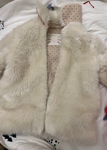 Kız Çocuk mango krem kürk - Görsel 2