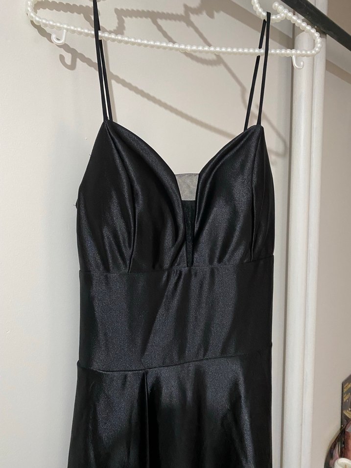 Siyah Uzun abiye - Görsel 2