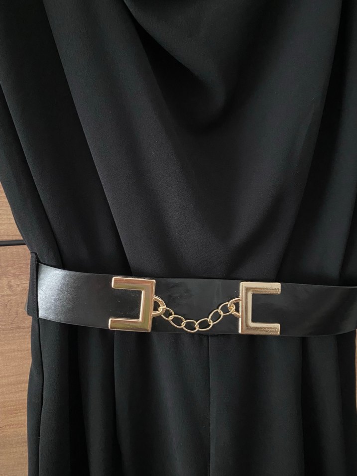 Siyah Kadın Uzun Tulum - Görsel 3