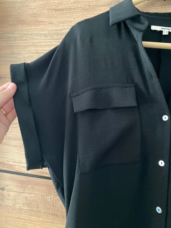 Kuşaklı Siyah Kadın Elbise - Görsel 2