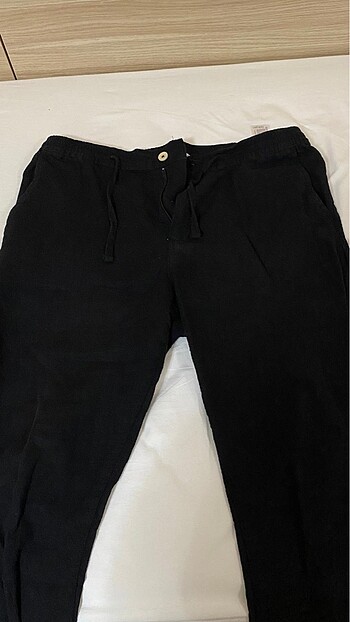 Jogger fit erkek keten pantolon
