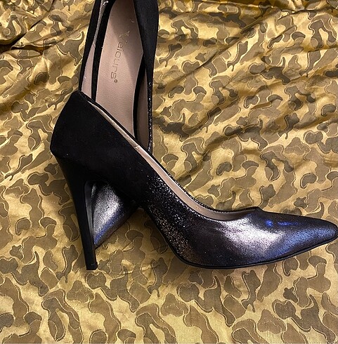 39 Beden gri Renk Gri Siyah Stiletto