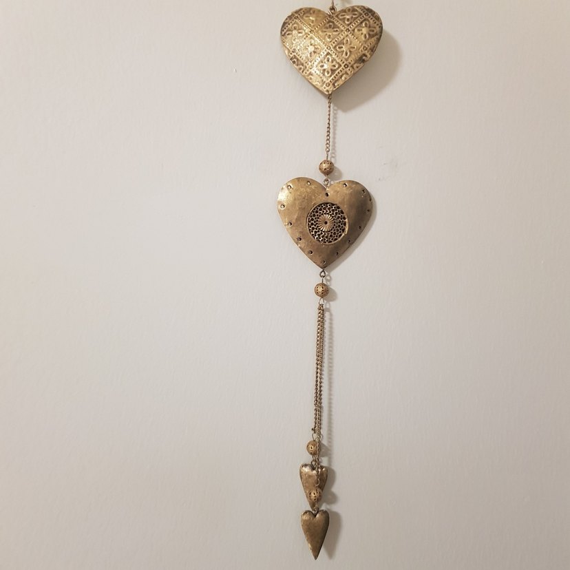 Nakışlı Zincir Detaylı Altın Renkli Kadın Charm -duvar süsü 43cm - Görsel 3