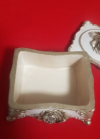 DEKORATIF KUTU- ŞEKERLIK- ÇIKOLATALIK- TAKILIK- bej rengi - Görsel 8