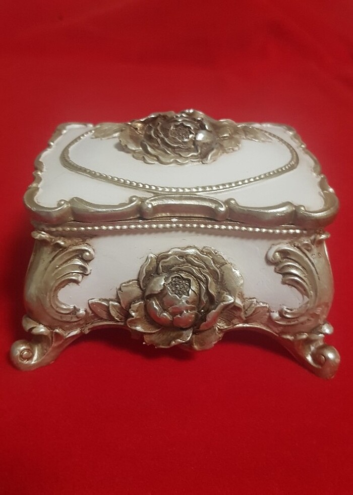 DEKORATIF KUTU- ŞEKERLIK- ÇIKOLATALIK- TAKILIK- bej rengi - Görsel 2