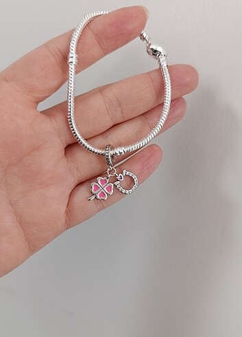 Beden pembe Renk Pandora charm şans