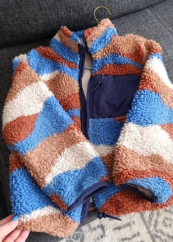 7 Yaş Beden H&M Erkek Çocuk Çok Renkli Kürklü Street Wear Ceket