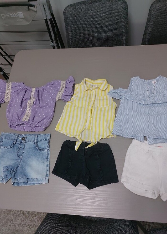 Gömlek jean şort  - Görsel 2