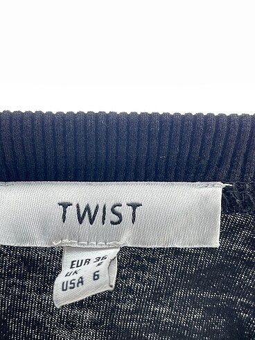 36 Beden siyah Renk Twist Uzun Elbise %70 İndirimli.