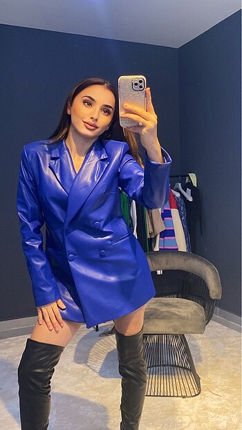 Deri blazer ceket