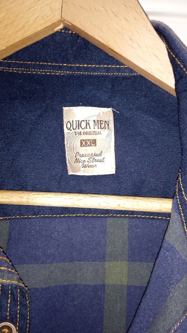 Düğmeli Lacivert Erkek  Gömlek - Görsel 2