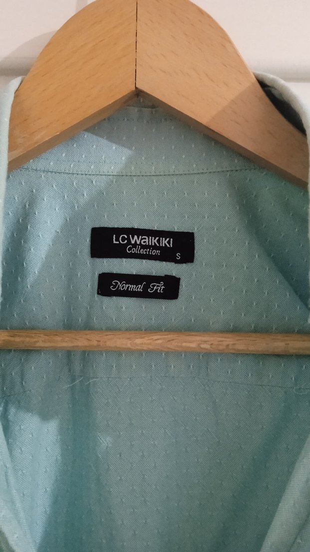 Mavi Keten Erkek Gömlek, Uzun Kollu, Normal Boy - Görsel 2