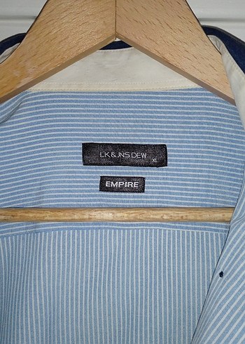 Mavi Pamuklu Uzun Kollu Erkek Gömlek - Görsel 2