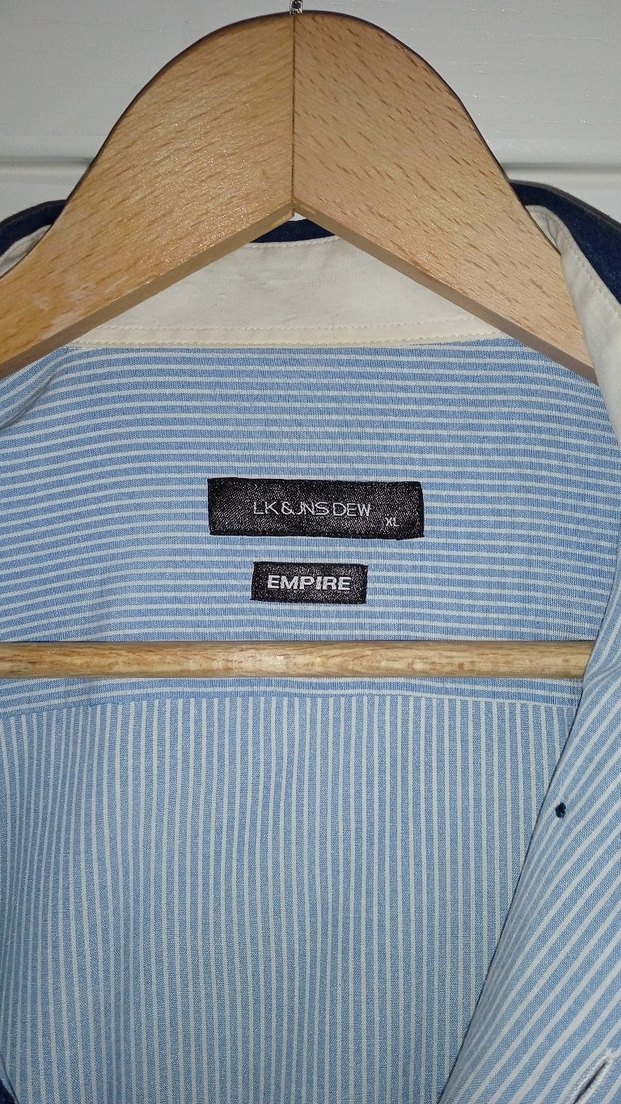 Mavi Pamuklu Uzun Kollu Erkek Gömlek - Görsel 2