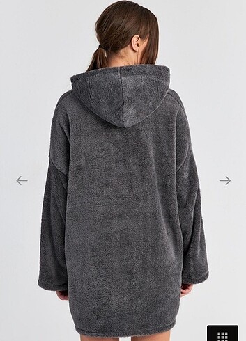 Ecrou Kadın Kapüşonlu Cepli Panço - Görsel 5