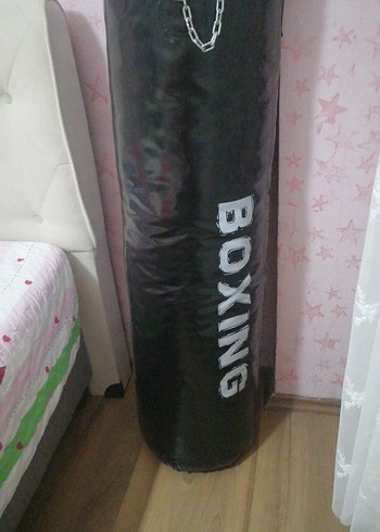 Siyah Baskılı Erkek Boks Torbası