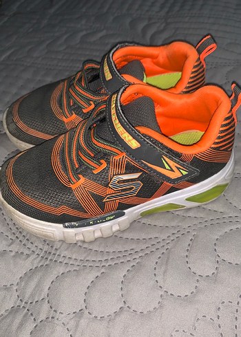 26 Beden turuncu Renk Erkek Çocuk Gri Turuncu orijinal Sneaker Velcro