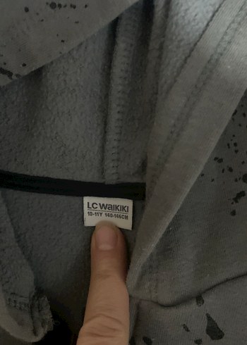 Kapüşonlu, uzun kollu mavi sıyah - Görsel 2