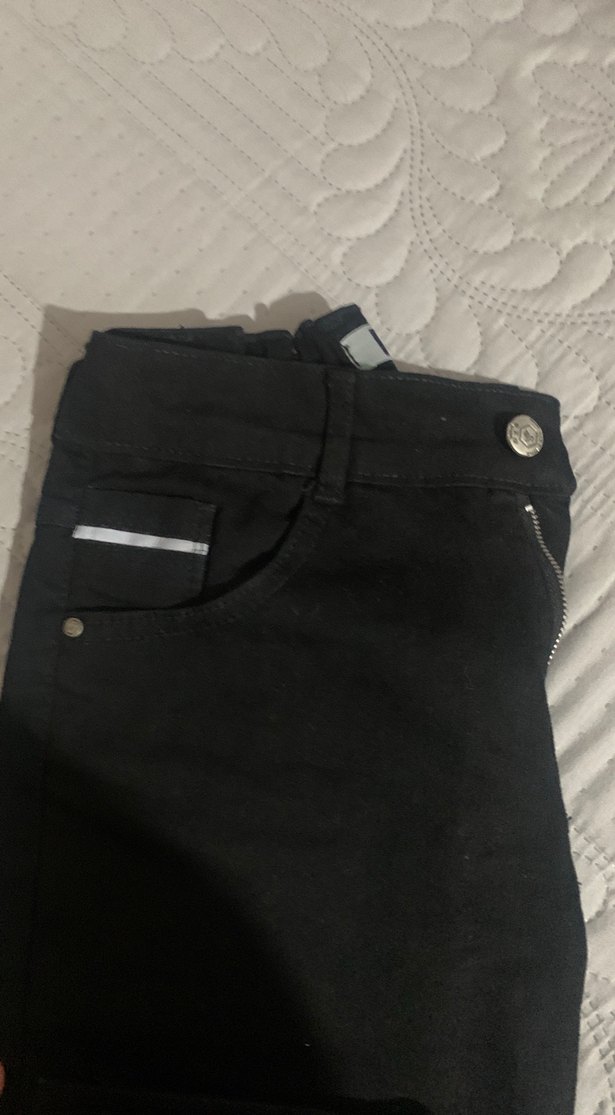 Siyah Kemerli erkek çoçuk yumuşak kot Pantolon - Görsel 2