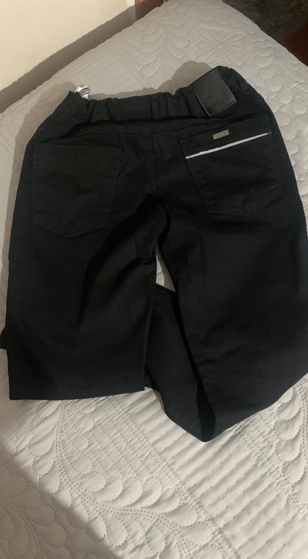 Siyah Kemerli erkek çoçuk yumuşak kot Pantolon - Görsel 5