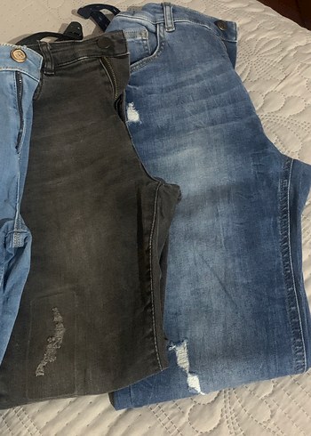 Gri Bel Kemerli erkek çoçuk Kot Pantolon - Görsel 2